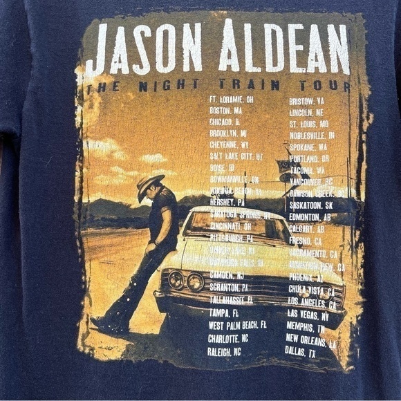 Jason Aldean “The Night Train Tour” Concert Band Tee Shirts - Picture 5 of 8